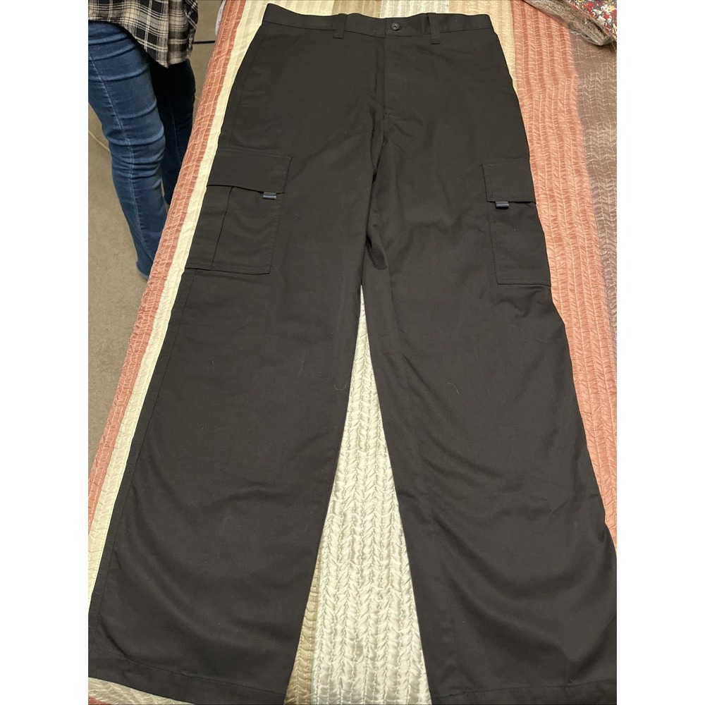 Crest Work Pants Black Cargo 32x32 Mens Straight Leg 6812R